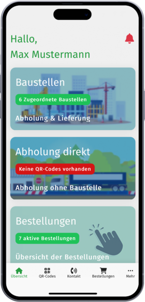 Datenstark Bau-App auf iPhone – mobile Lösung für Bauunternehmen